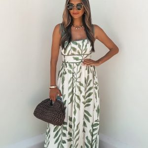 leaf print tie strap maxi dress green pre order 9677593.jpg